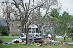 Los tornados durante el fin de semana han sido altamente destructivos. (Joe Ahlquist/The Argus Leader via AP)