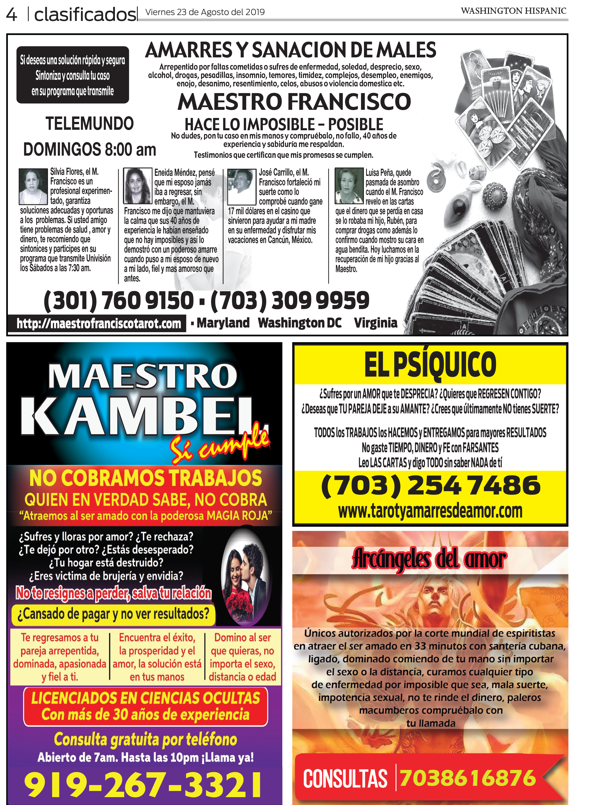 CLASIFICADO tabloide 082319.indd Washington Hispanic