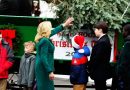 Esposa del Presidente recibe el árbol de Navidad en la Casa Blanca