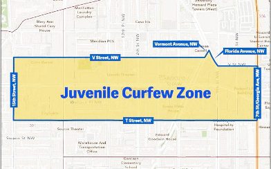 Toque de queda ampliado para adolescentes en la zona de U Street en DC
