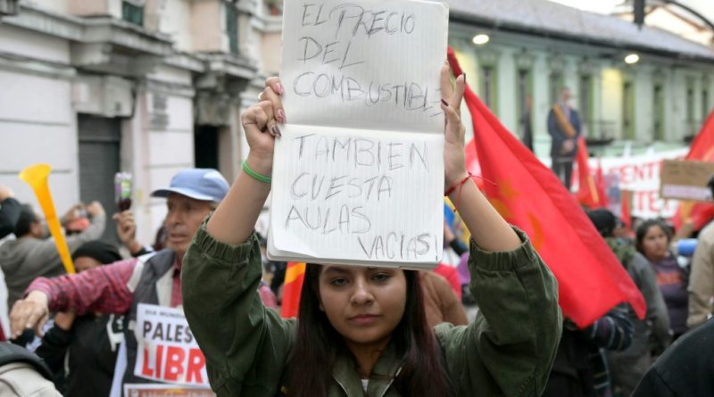 Indígenas de Ecuador llaman a un paro indefinido por el fin del subsidio al diésel