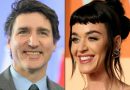 Cantante Katy Perry y ex primer ministro canadiense Trudeau oficializan su relación