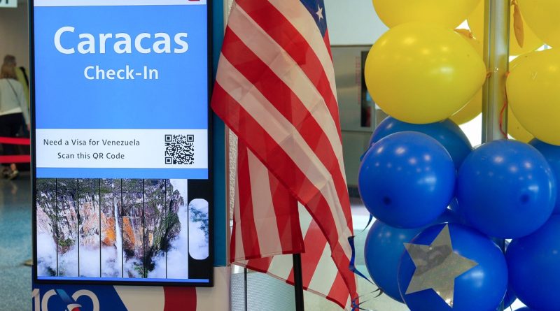 Primer vuelo directo entre EE.UU. y Venezuela en siete años